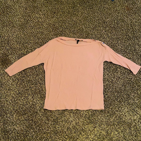 Warm Pink, Women’s- Medium, Off-The-Shoulder Sweat - Picture 1 of 2